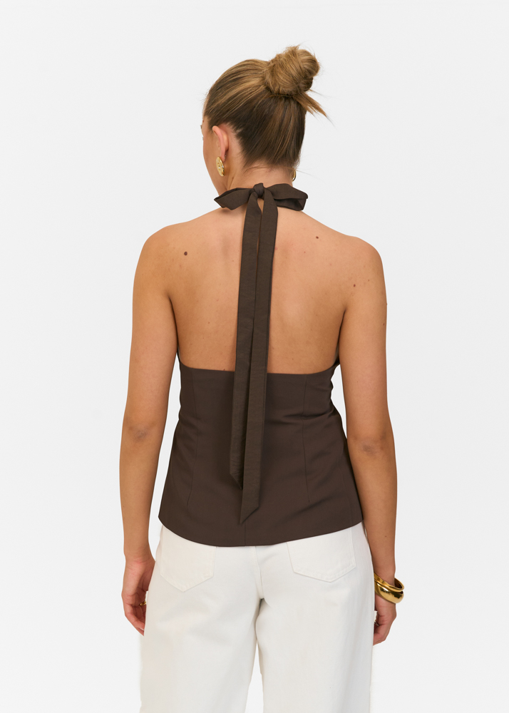 Roos top choco bruin