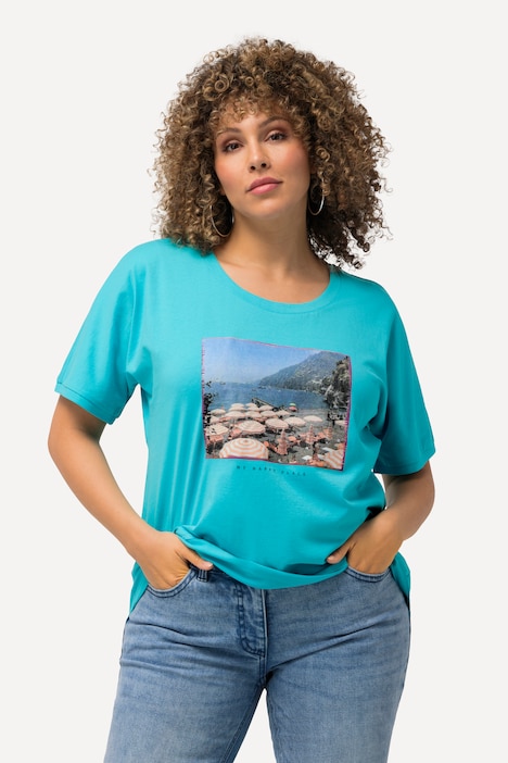 T-Shirt, Fotomotiv, Oversized, Rundhals, Halbarm