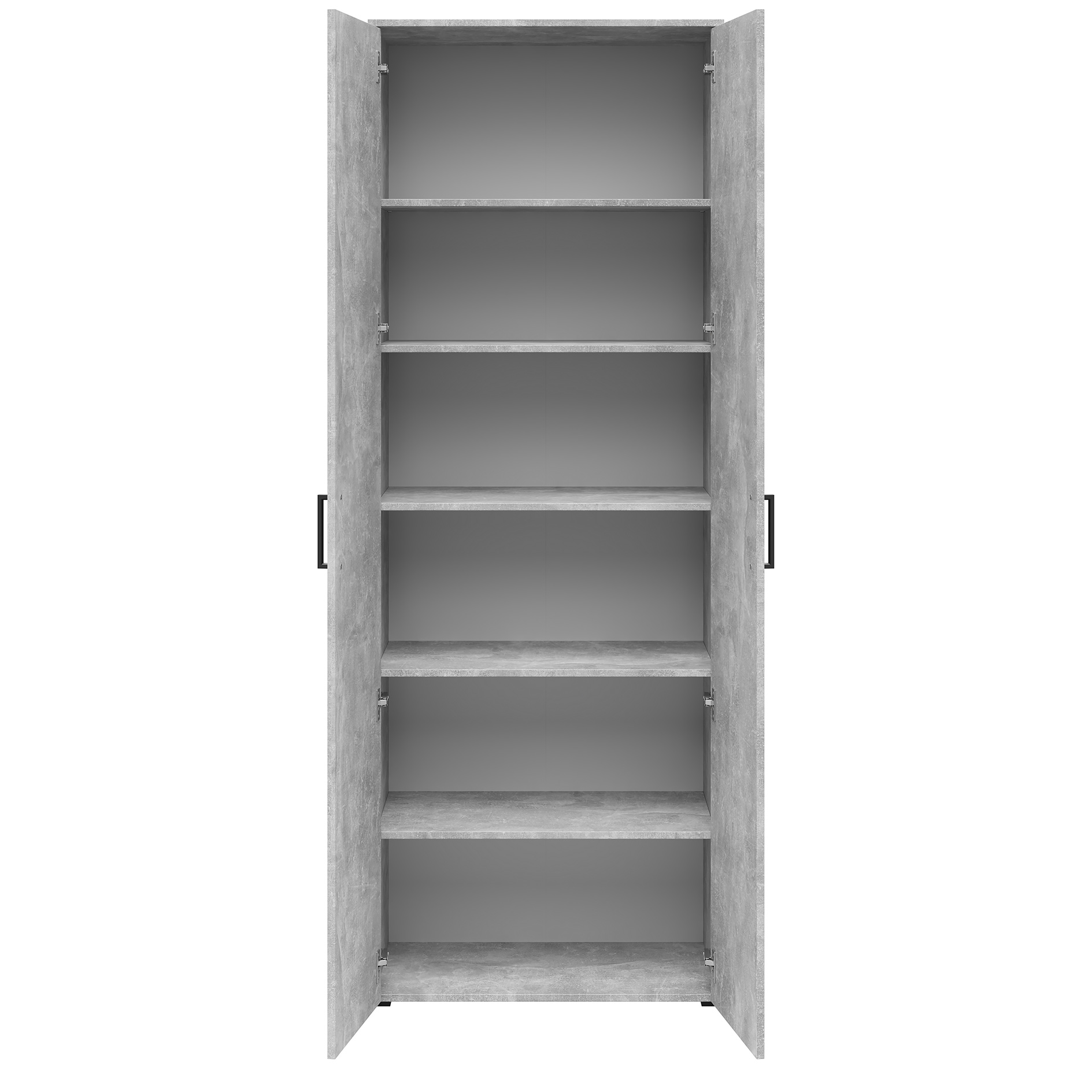Drehtürenschrank - Betonoptik - Breite 70 cm