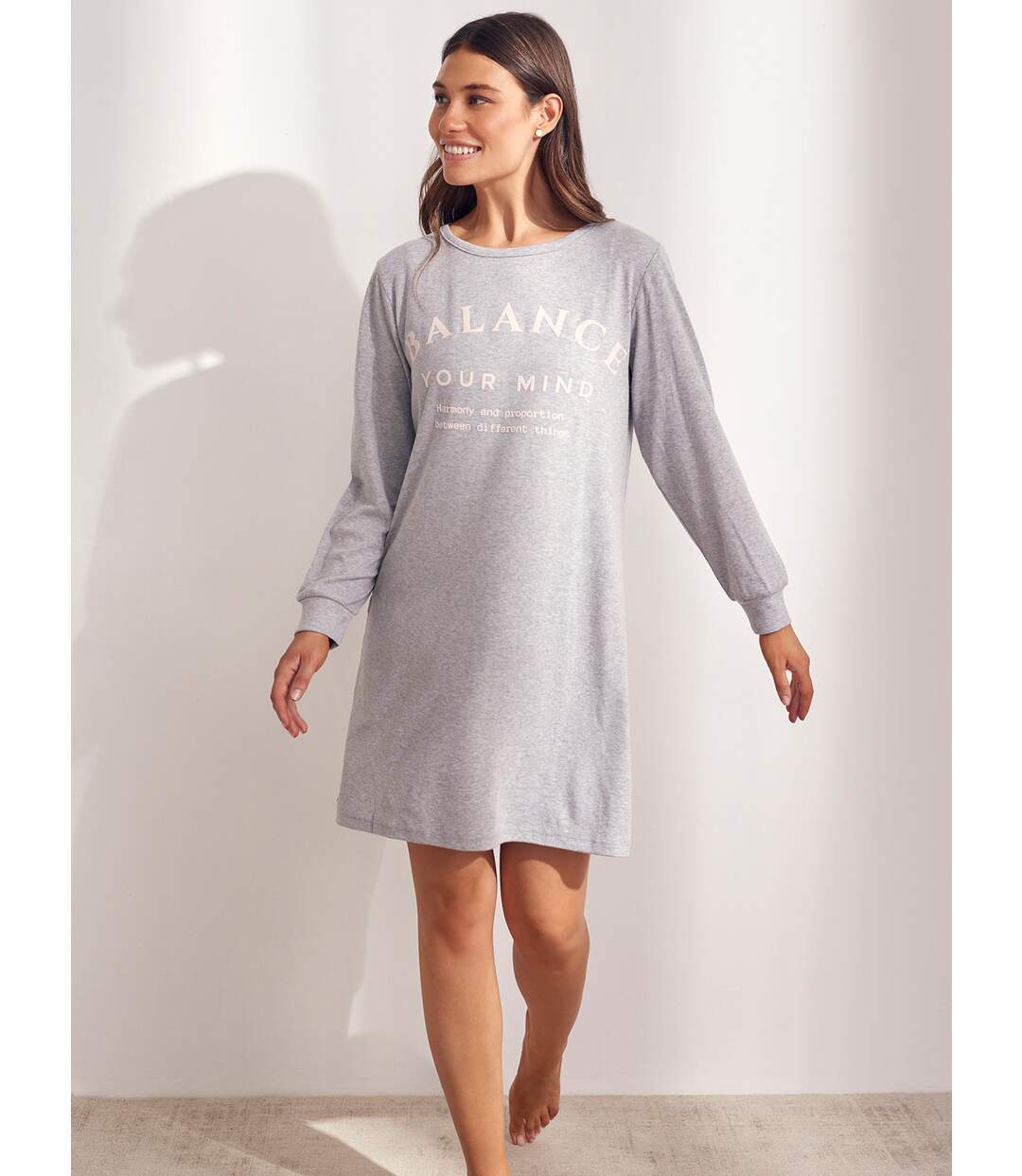 Chemise de nuit manches longues Cotton Selmark