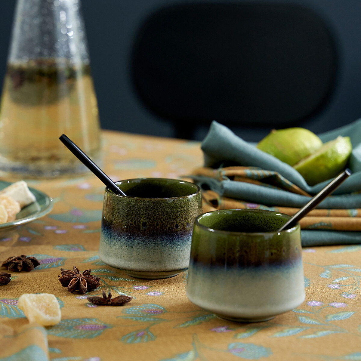 LA REDOUTE INTERIEURS<br>Toalha de mesa de algodão lavado estampado, Damrey