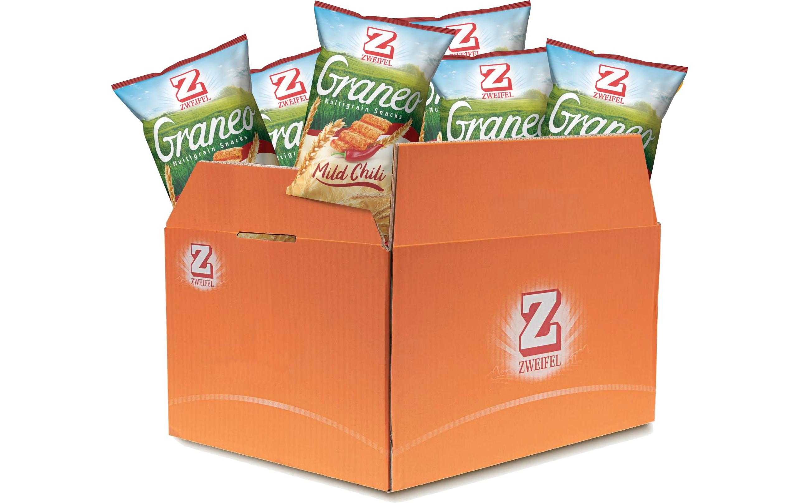 Chips Graneo Mild Chili 20 x 27 gKartoffel Chips mit rauchig-würzigem Geschmack