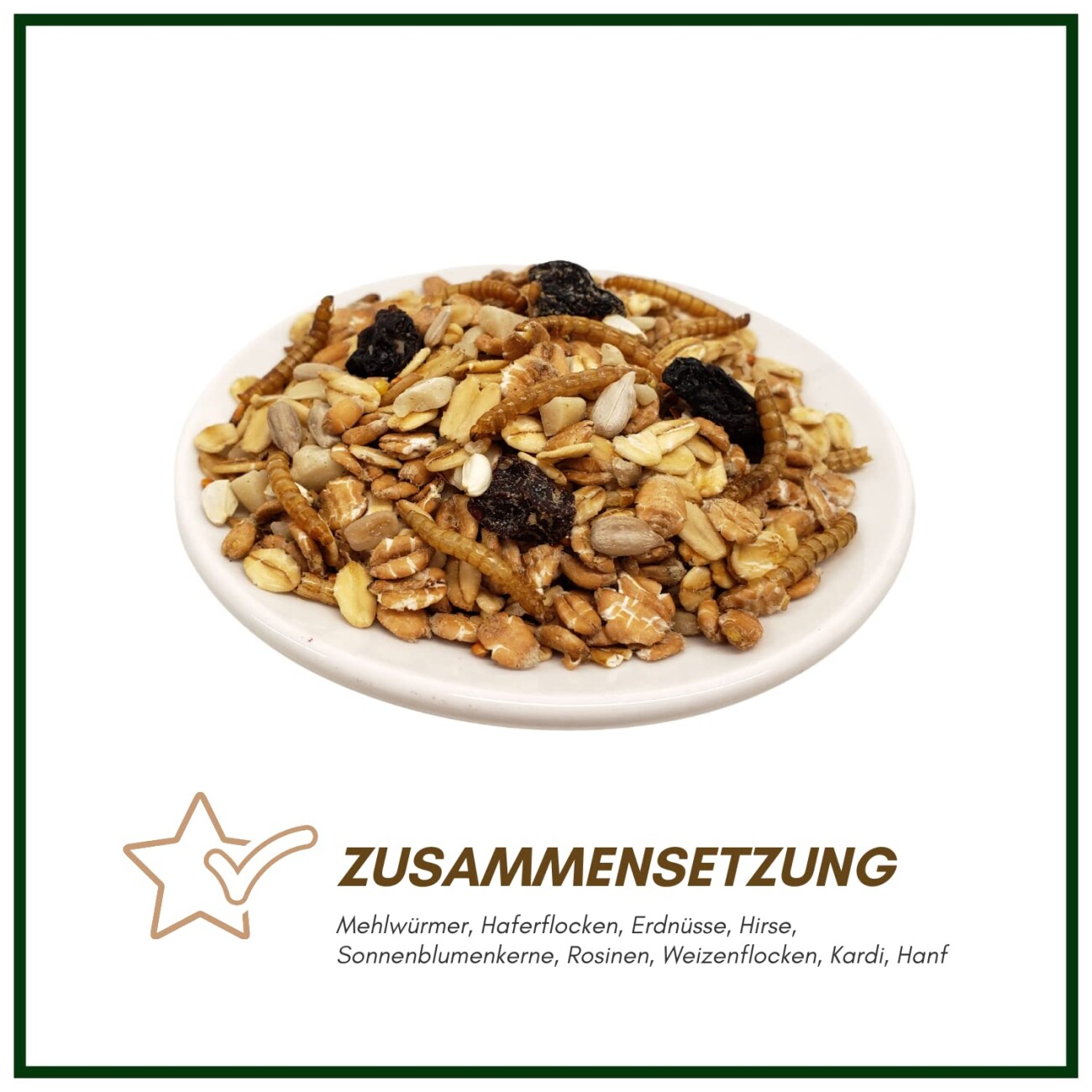 Supravit Spatzenfutter und Sperlingsfutter Vogelfutter mit Mehlwürmern | Energie und Proteinreiches Wildvogelfutter Ganzjahresfutter 5 kg