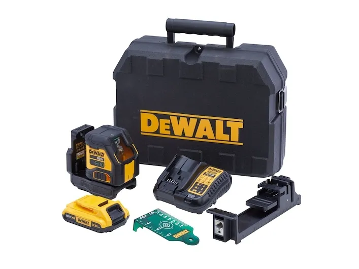 DeWalt DCLE34021D1-QW krydslaservaterpas; 18 V; 1x2,0 Ah batteri.
