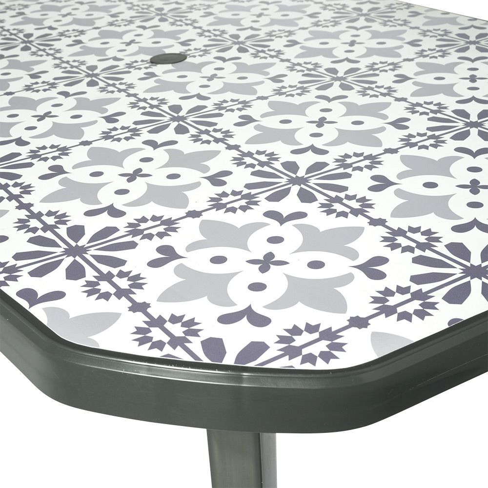 Table de jardin Paris imprimé carreau de ciment 6/8 personnes