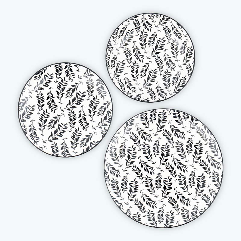 Service de 18 pièces 'Cleane' noir et blanc