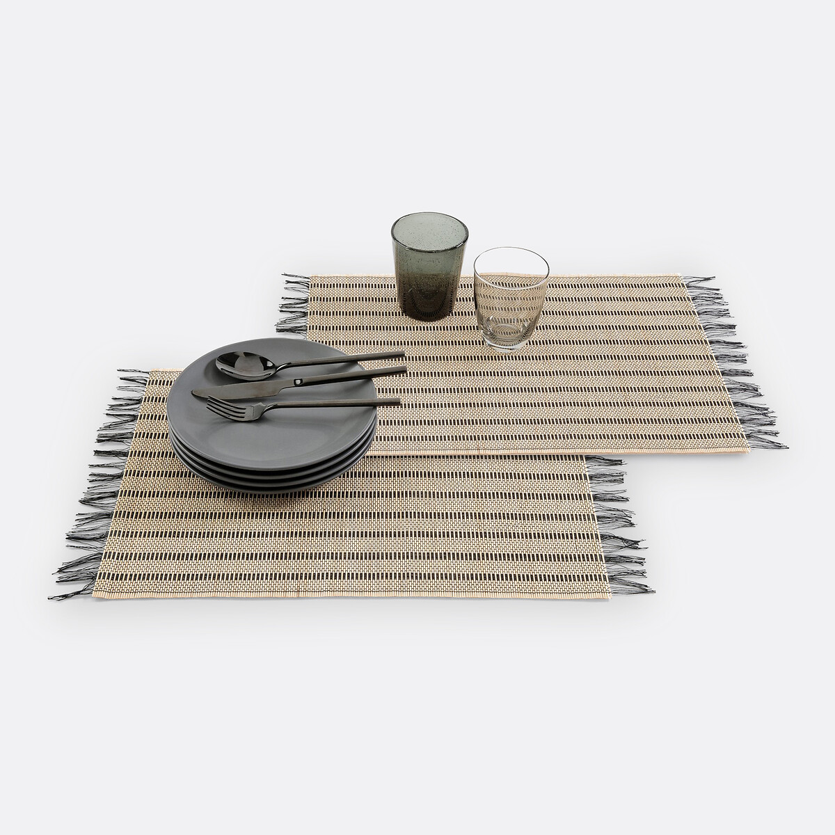 LA REDOUTE INTERIEURS<br>Conjunto de 4 mesas com franjas, TYPHIA