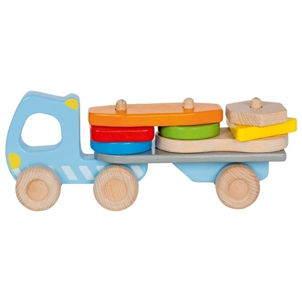 Holzfahrzeug LASTWAGEN MIT STAPELFRACHT 9-teilig