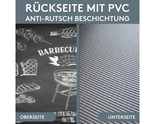 BBQ vloerbeschermingsmat BBQ Time Chalk 75x120 cm