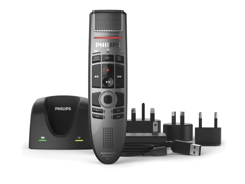 Philips Diktiermikrofon SpeechMike Premium Air SMP4000 Stationäres Diktieren wird mobil