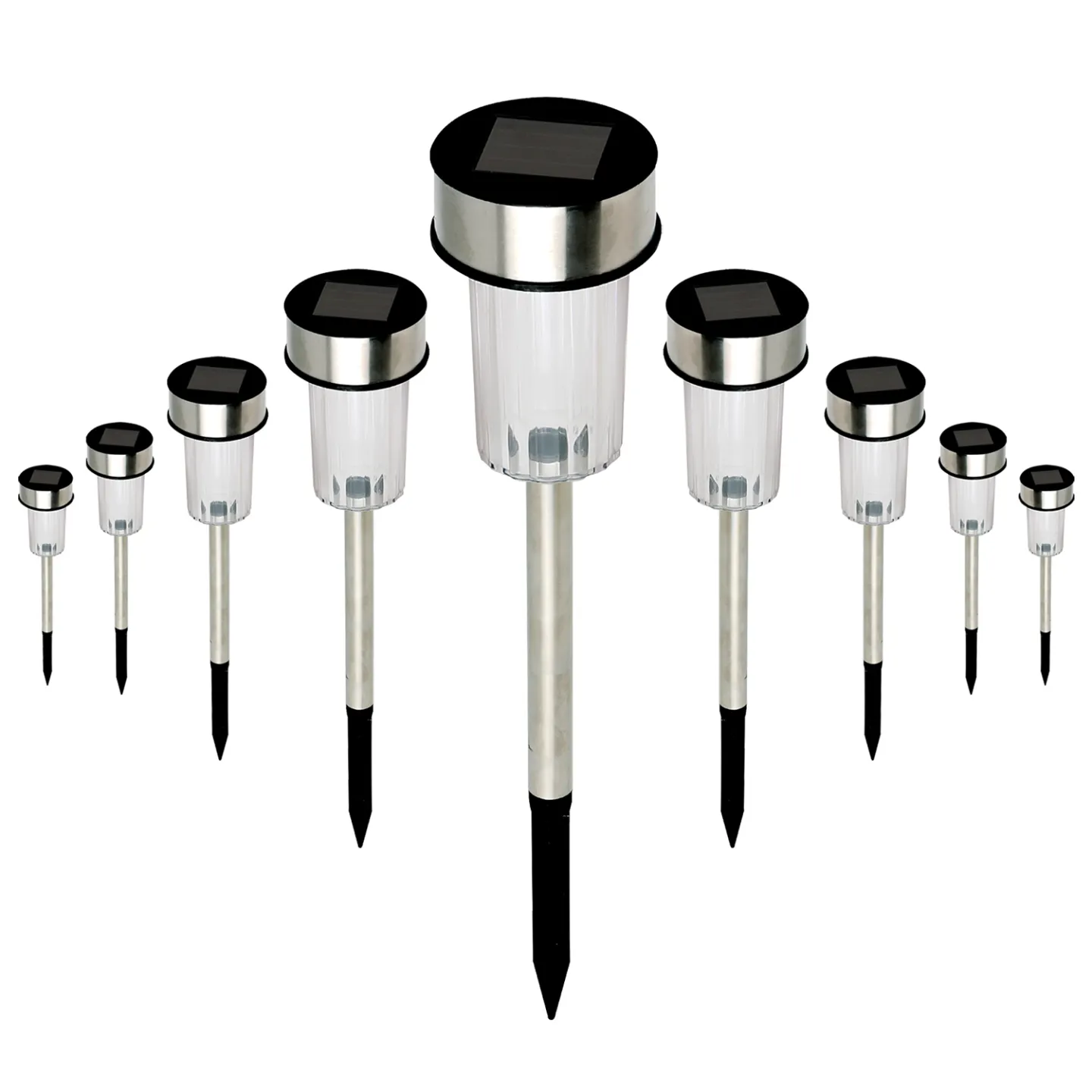 Lot de 20 bornes solaires à LED lampes de jardin à planter
