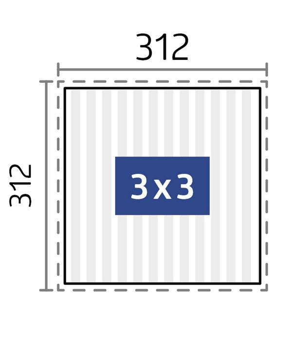 Biohort Pergola 3 x 3 zweifarbig, ca.