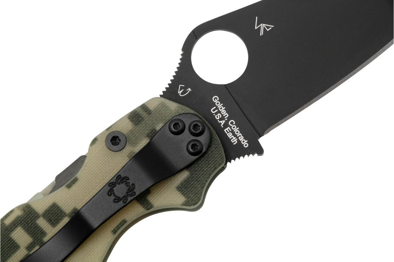 Spyderco Paramilitary 2 Camo Black C81GPCMOBK2 zakmes