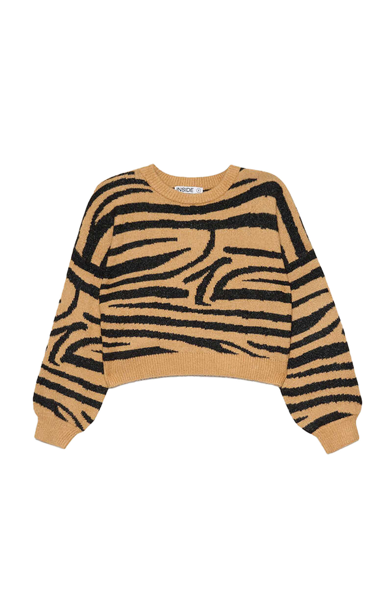 Suéter Jacquard de Gola Redonda