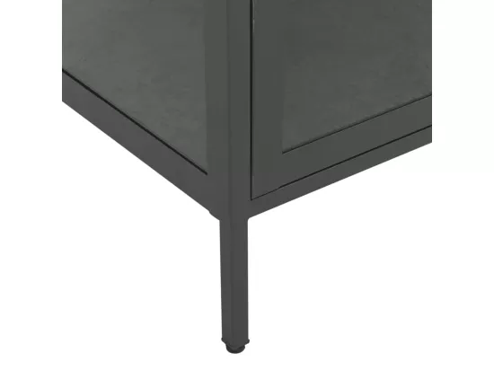 Vitrine d'exposition Anthracite 90x40x180 cm Acier/verre trempé