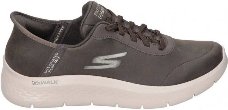 Skechers Go Walk Flex Smooth Motion Heren Instappers Bruin