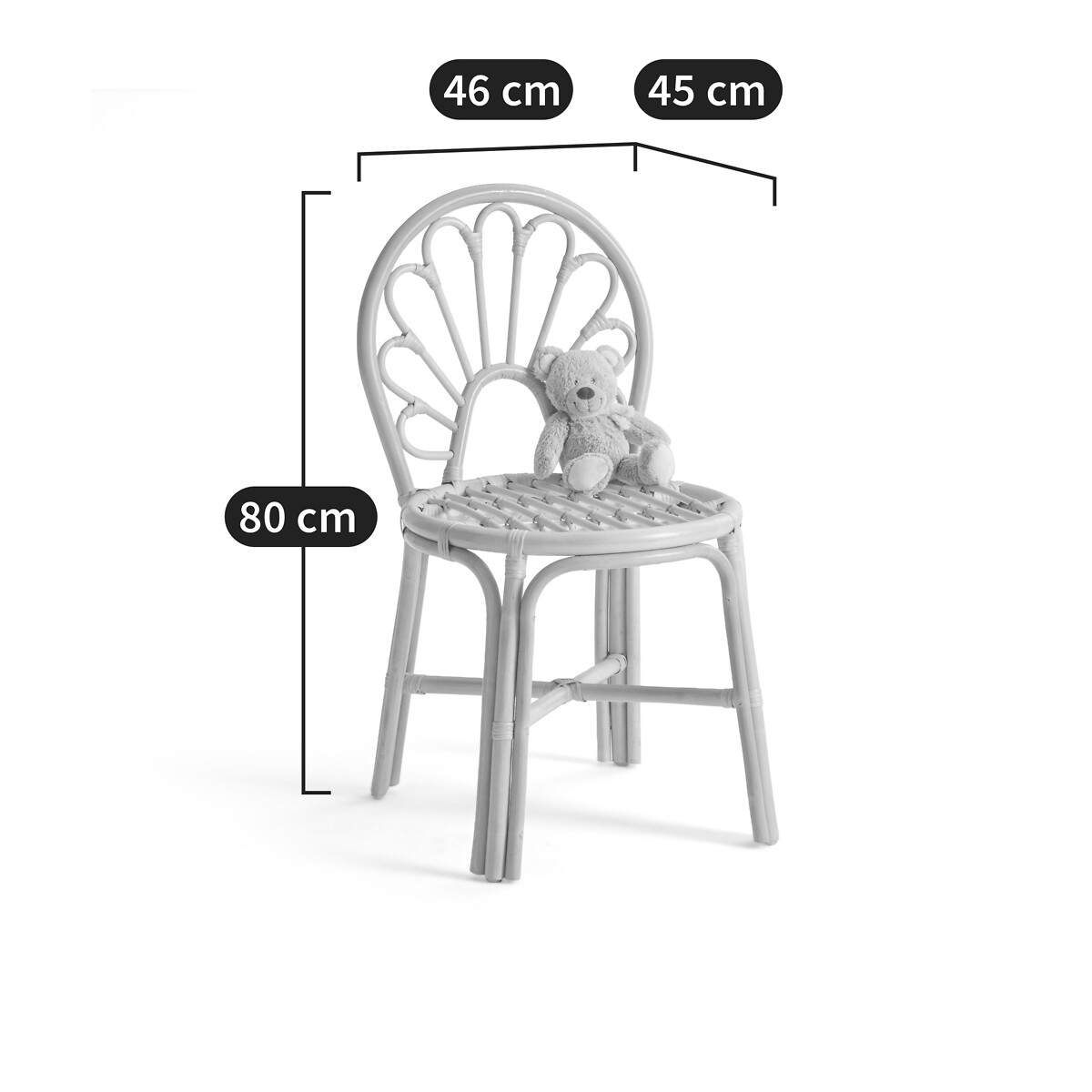 LA REDOUTE INTERIEURS<br>Cadeira alta em rattan, Albin