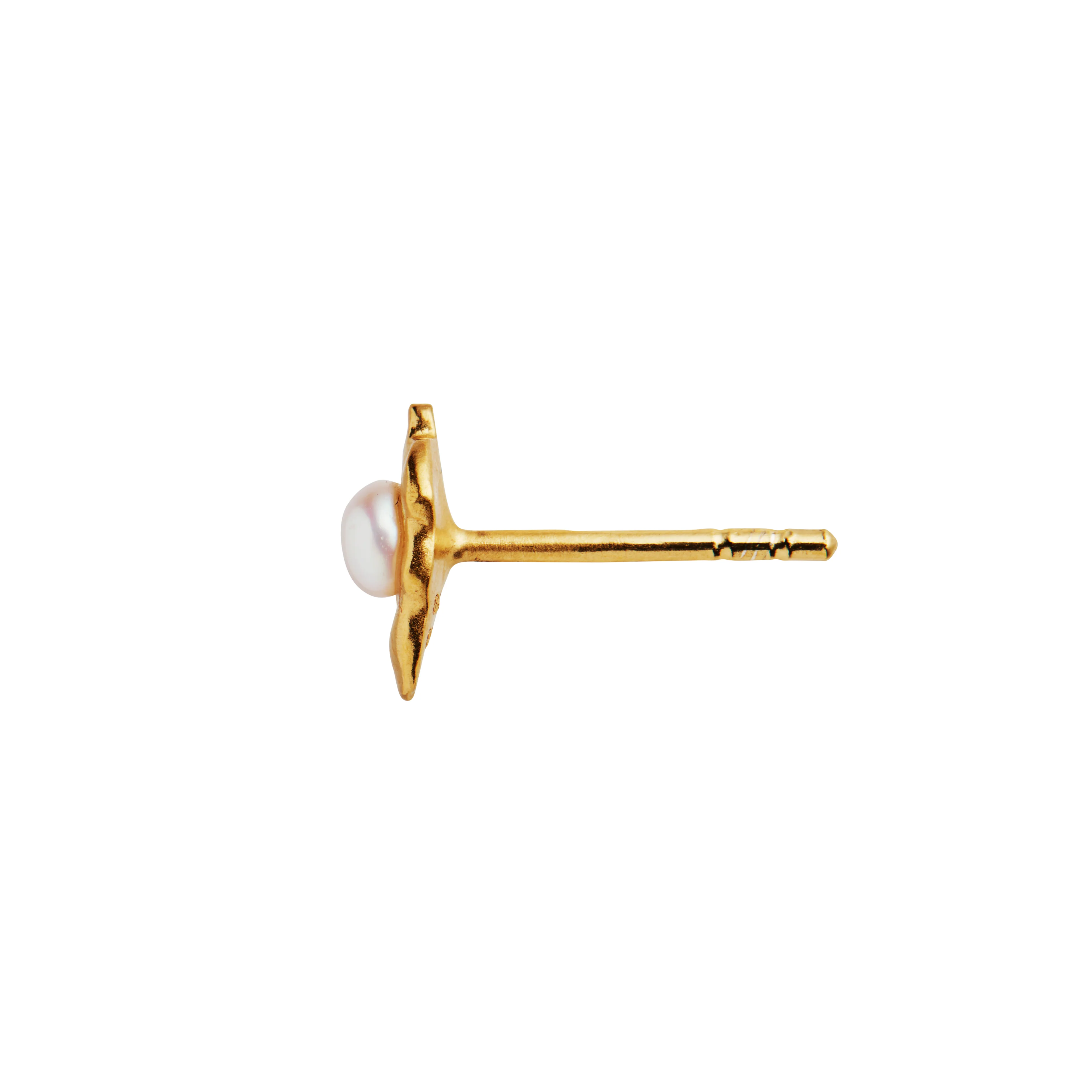 STINE A Jewelry  Petit Shelly Pearl 'ørering - forgyldt