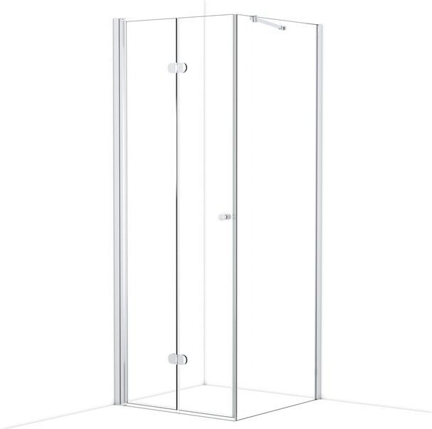 Diamond Douchecabine | 80x80 cm Chroom Helder glas Vouwdeur Vierkant