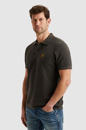 PME Legend Poloshirt Knitted Beluga Groen PPSS2502853-8039 kopen