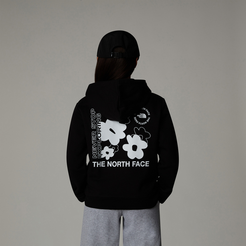 The North Face Kinder Girls Flower Graphic Relaxed Hoodie