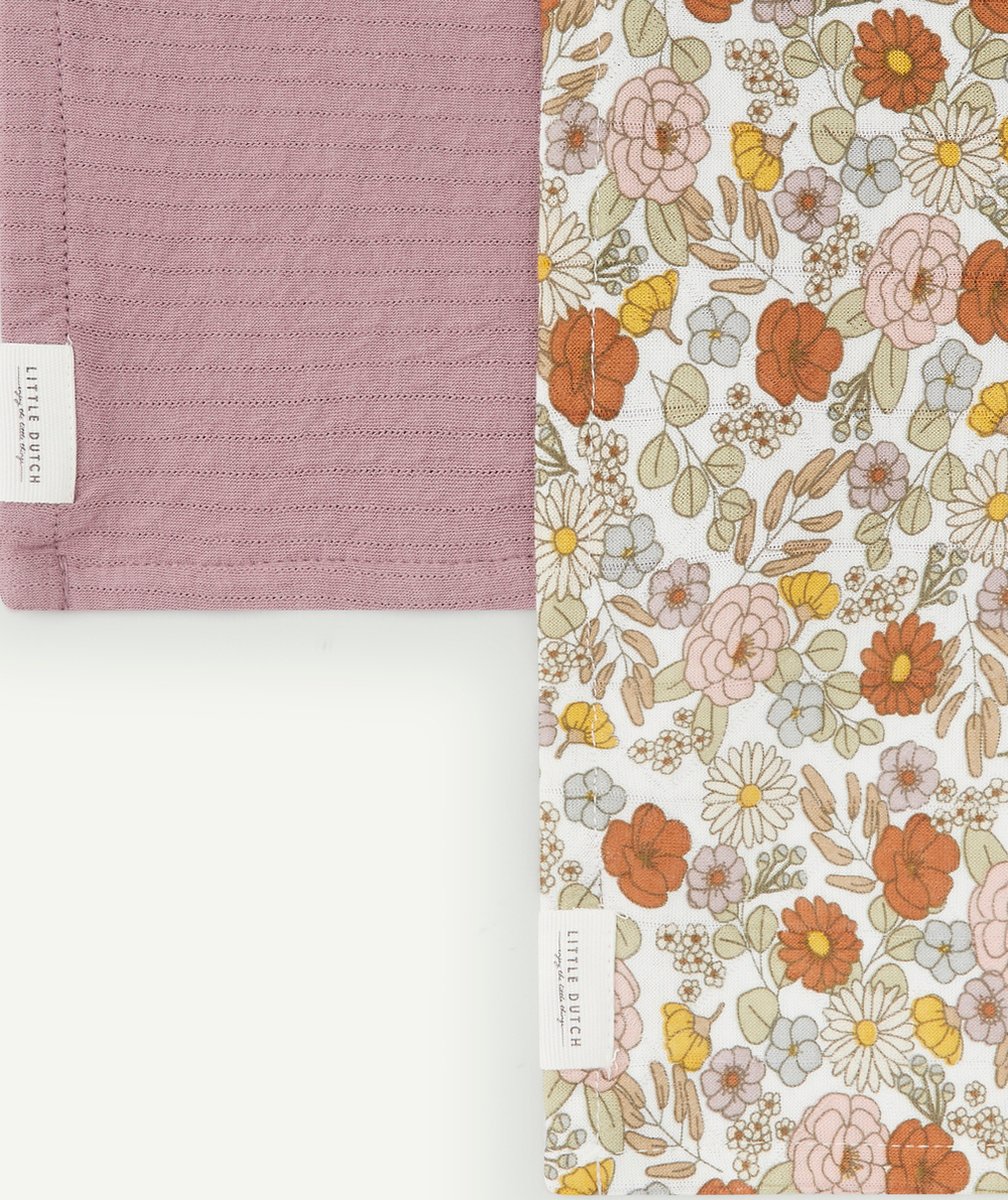 LITTLE DUTCHLANGES EN COTON VINTAGE MAUVE ET IMPRIMÉS FLEURS