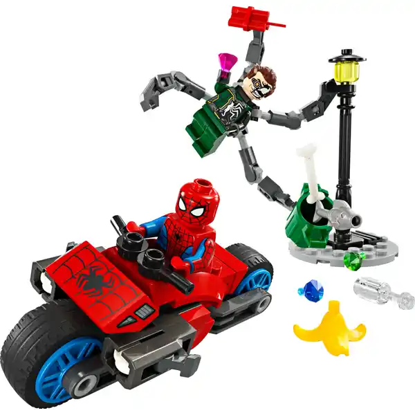 76275 Motorrad-Verfolgungsjagd: Spider-Man vs. Doc Ock