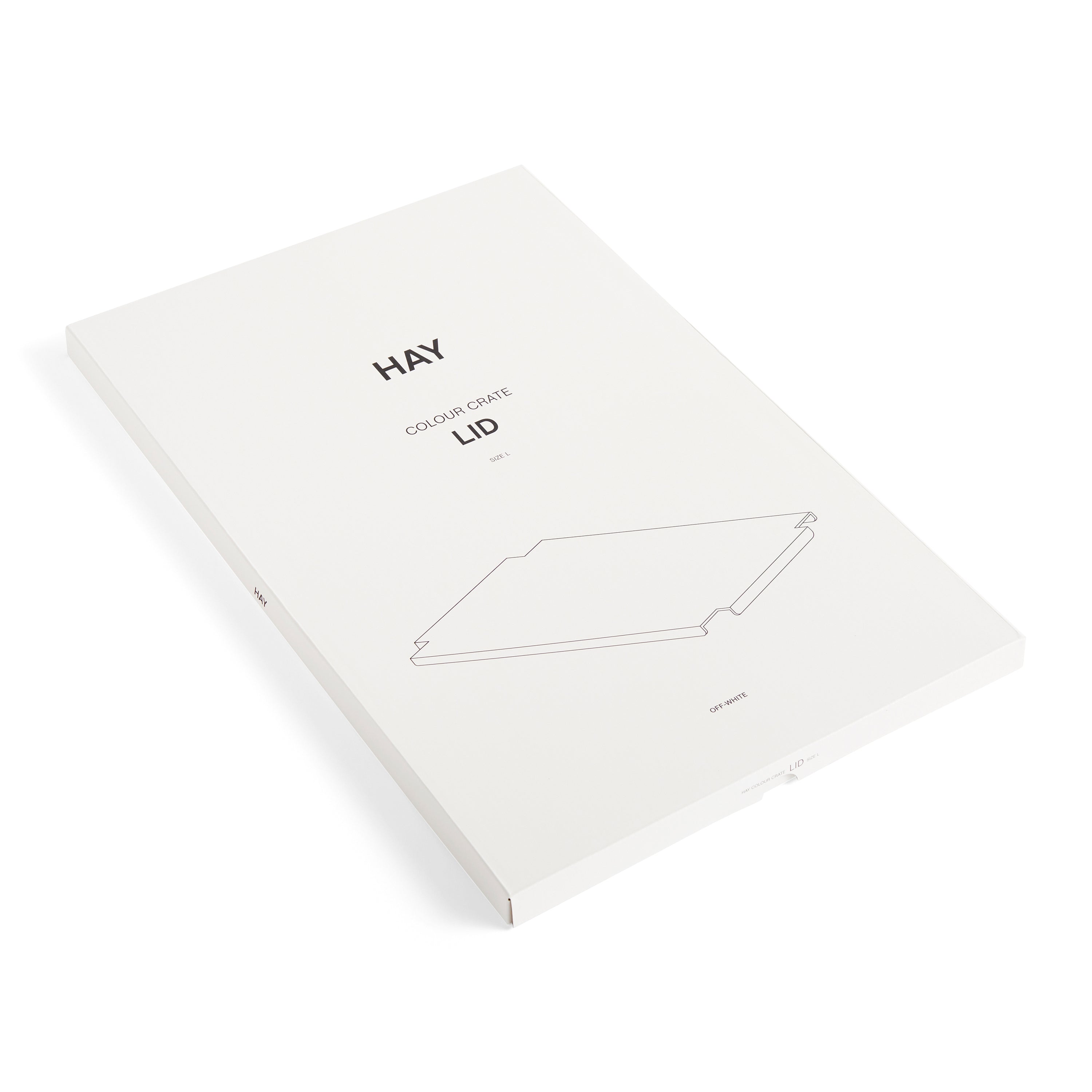HAY Colour Crates Krat Deksel L - Rechthoekig - Off-White