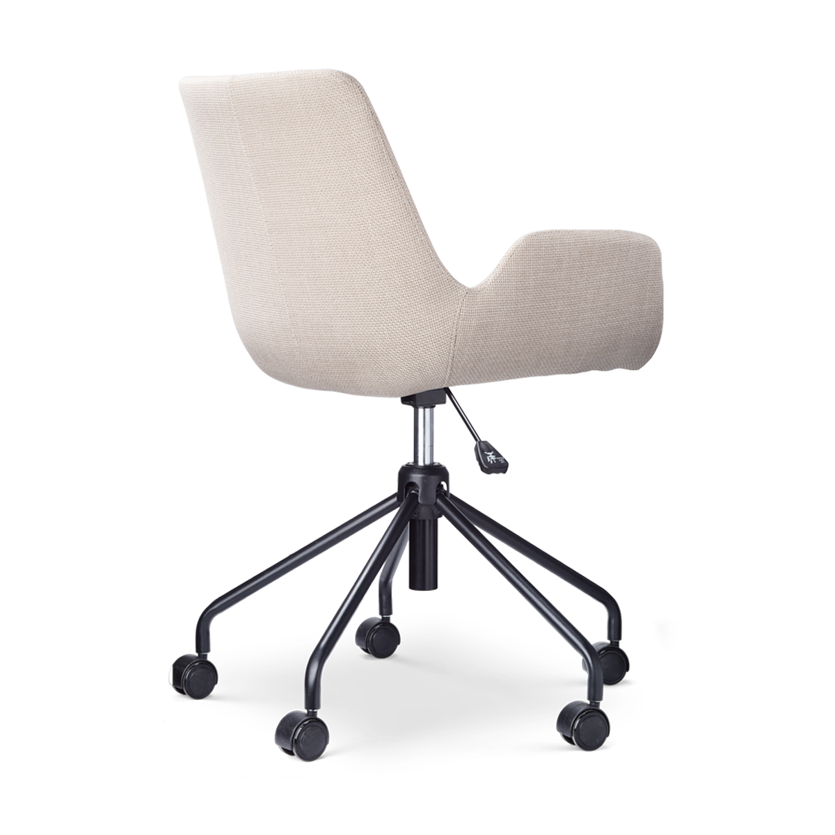 Nolon Nout-Eef Bureaustoel Beige - Armleuning - Zwart Onderstel