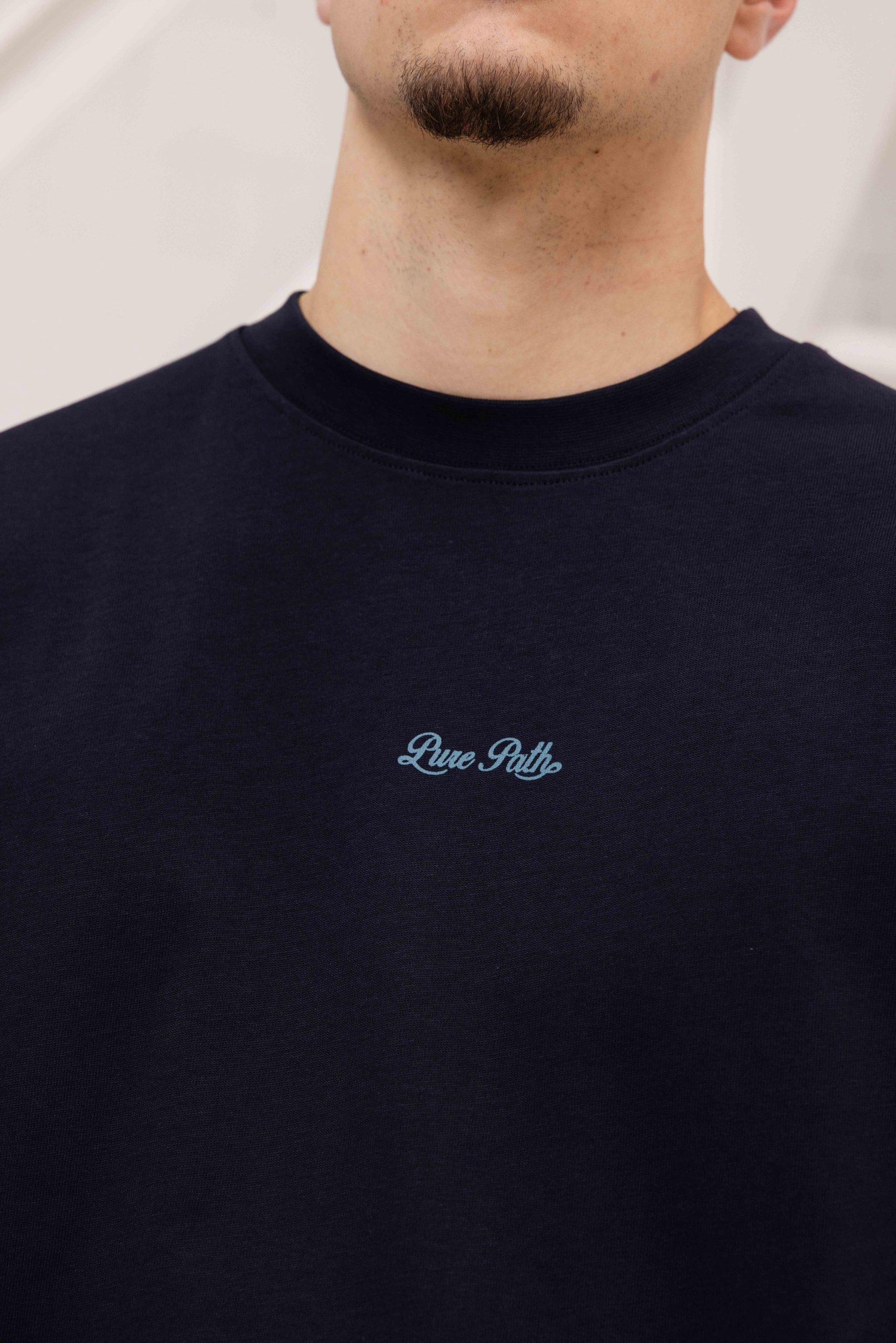 Pure Path Wasteland Patches Longsleeve T-Shirt Heren Donkerblauw