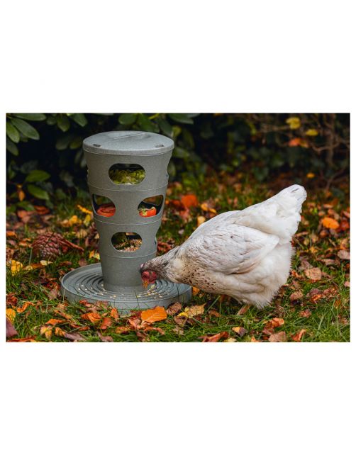 Beeztees Voertoren - Kippen - 30x30x36 cm Grijs Groen