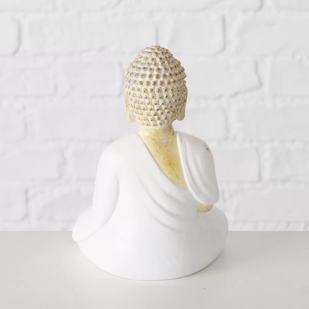 Teelichthalter Buddha Jamory beige,weiss