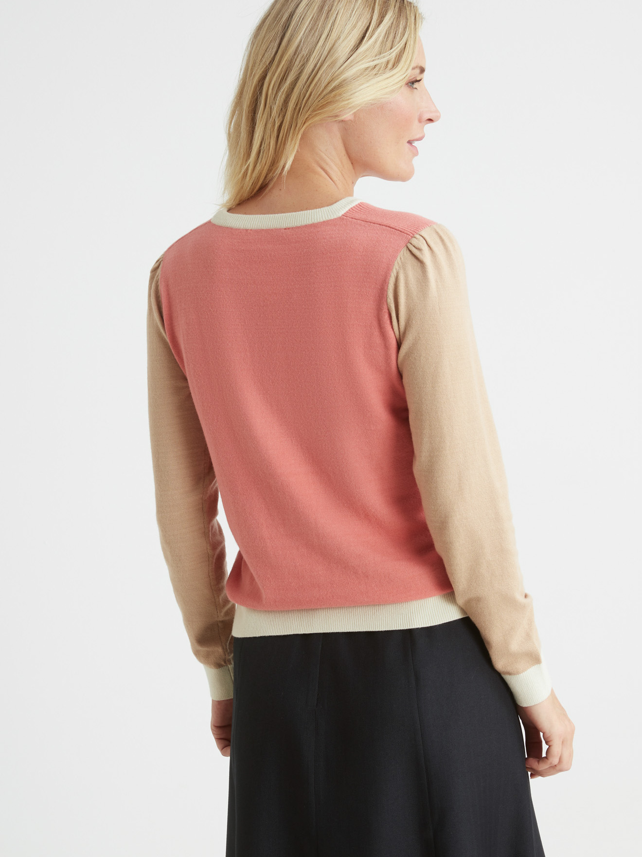 Pull tricolore encolure ronde
