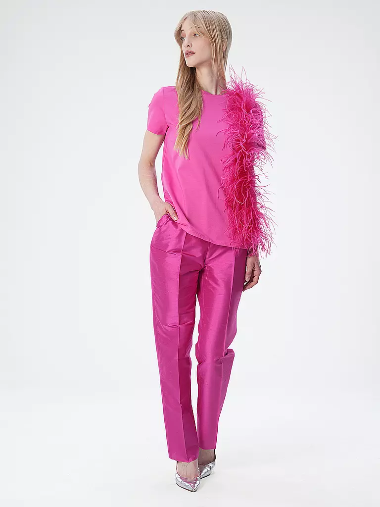MAX MARA STUDIO Seidenhose SHANTUNG pink