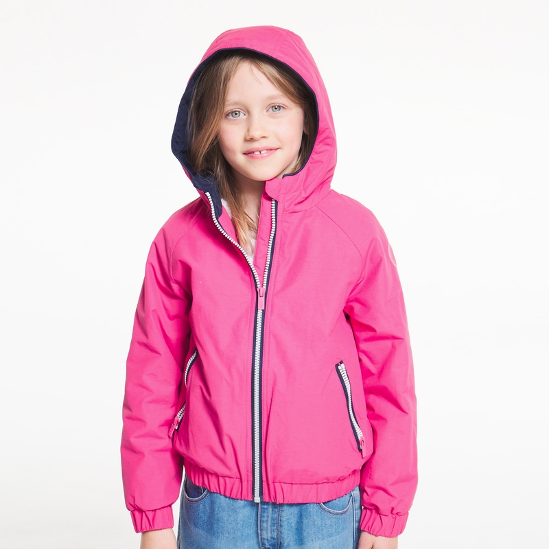 Blouson doublé déperlant rose fille