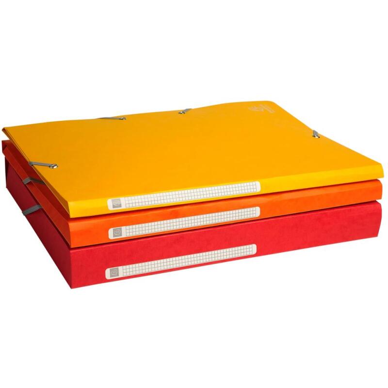 Chemise à élastiques Maxi capacity carte lustrée 425gm2 - A4 - Couleurs assorties
