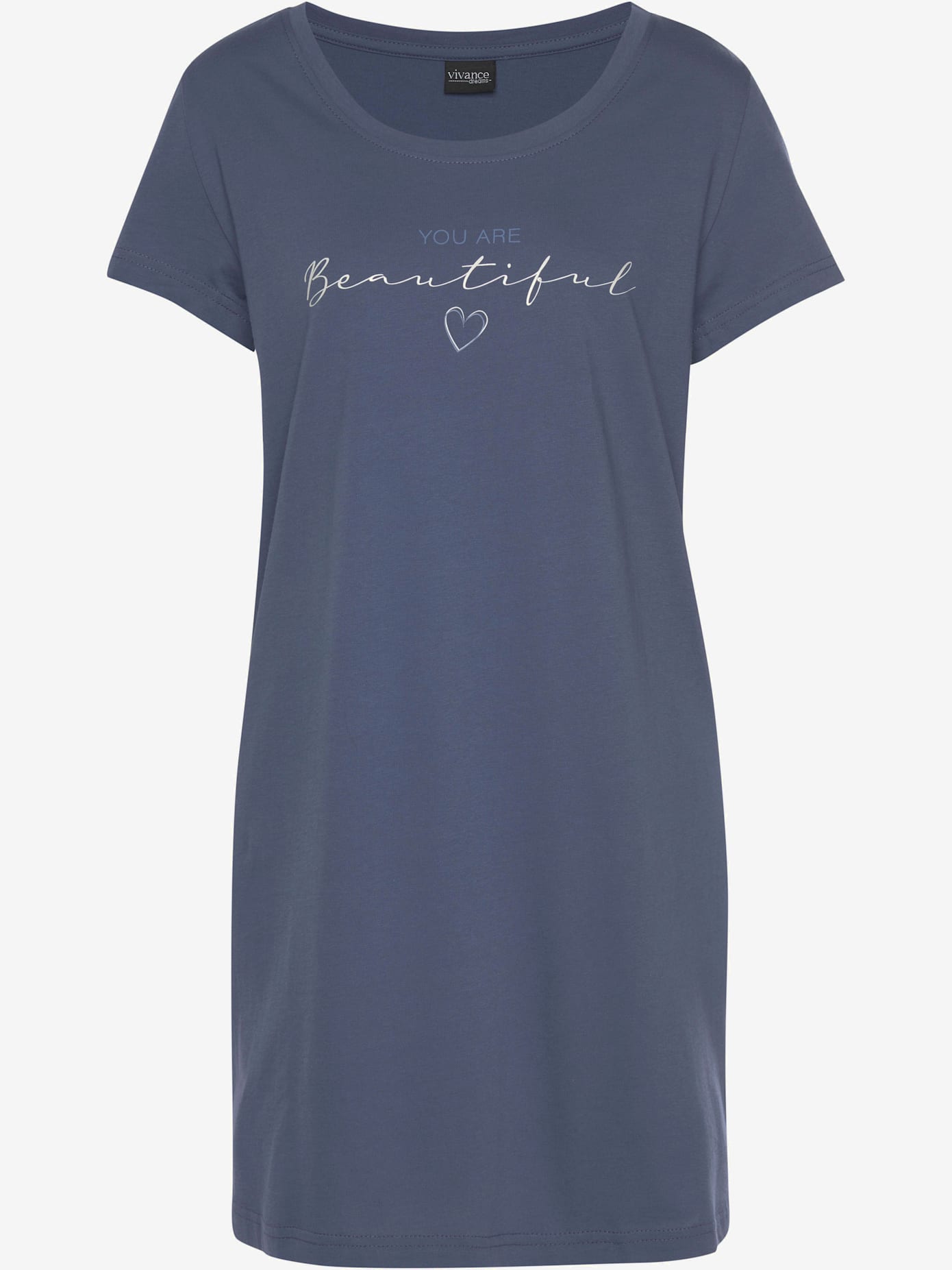 T-shirt de nuit court avec imprimé devant