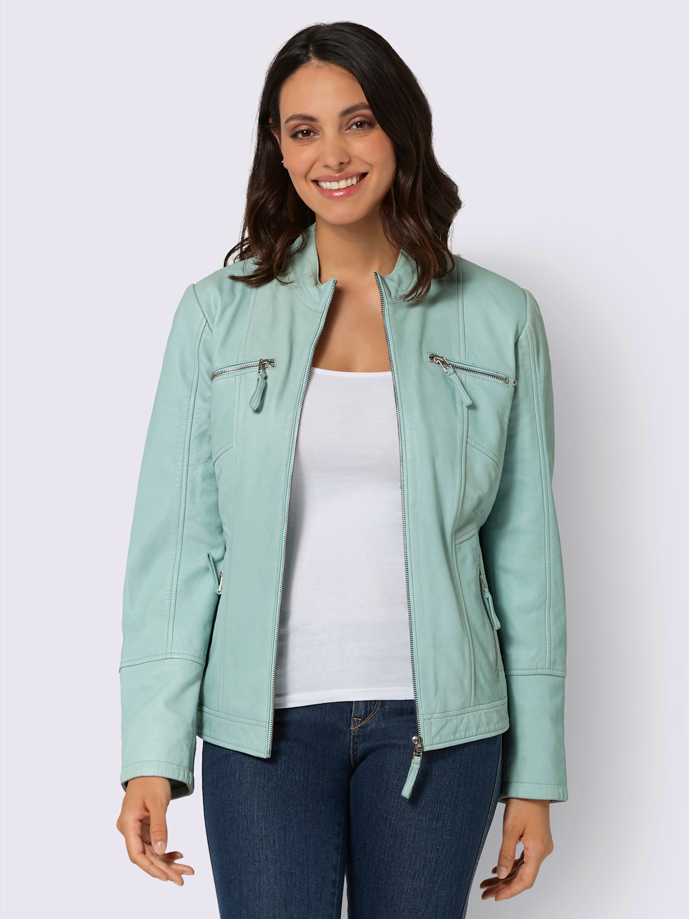 Veste en cuir cuir agneau nappa de qualité
