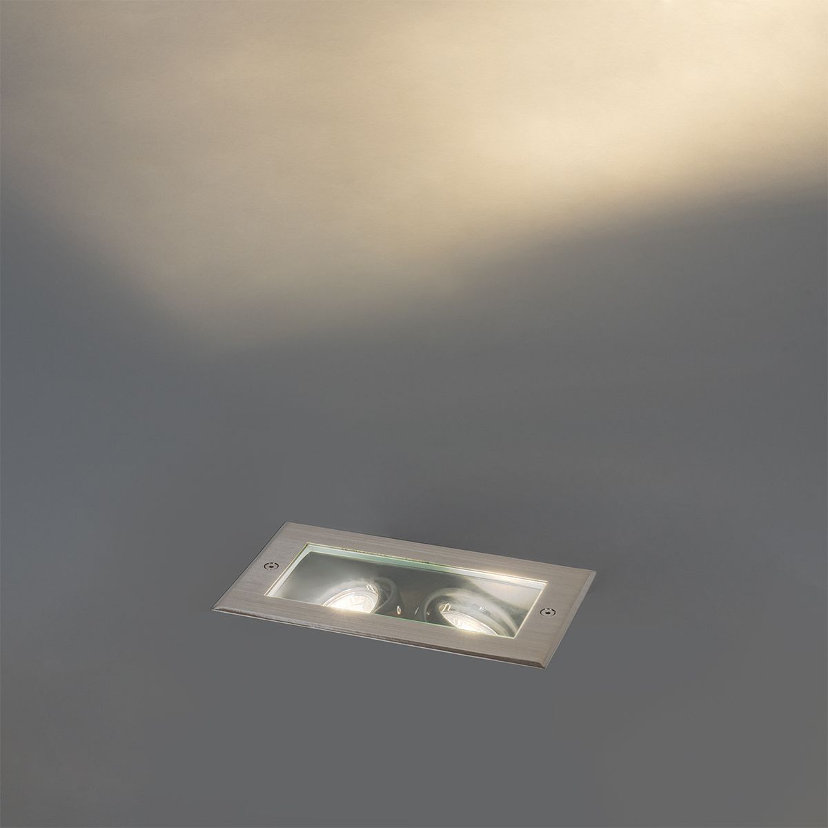 Smart grondspot staal 2-lichts verstelbaar IP65 incl. 2 GU10 50mm - Oneon