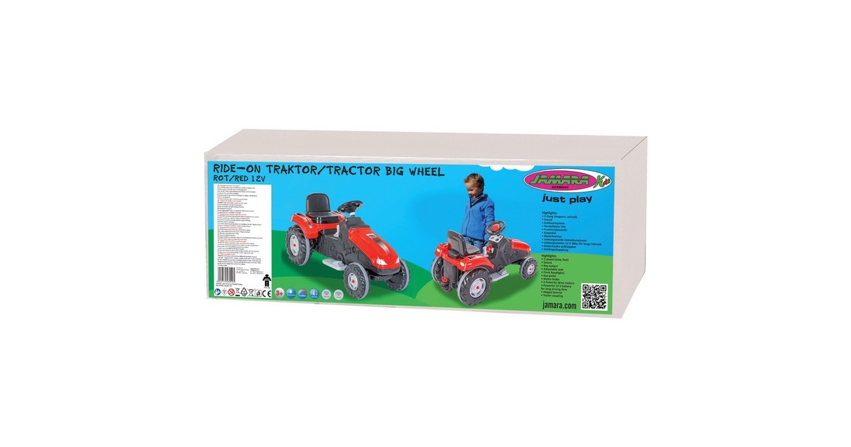 JamaraRide-on Tractor Big Wheel Kindervoertuig