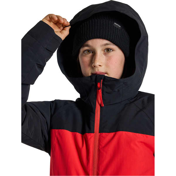 Veste snowboard BURTON BOYS' LODGEPOLE 2L JACKET TRUE BLACK/TOMATO