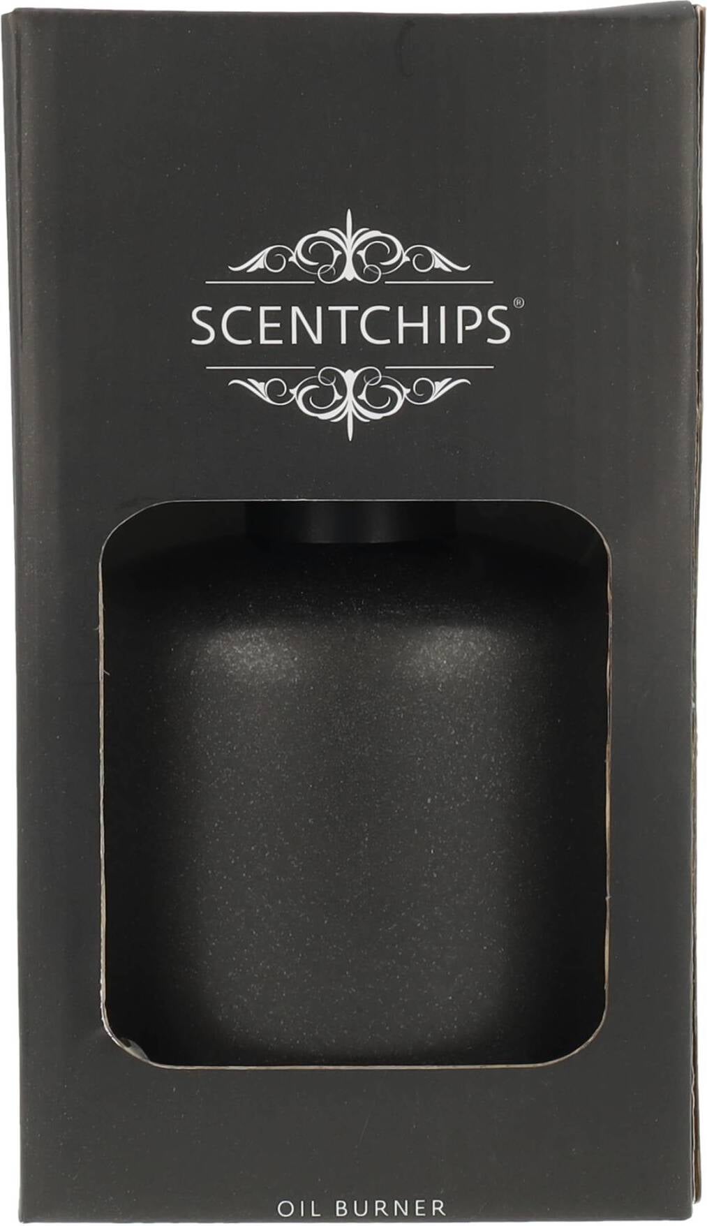 Scentchips olie geurbrander zwart / grijs D 10 H 16 cm