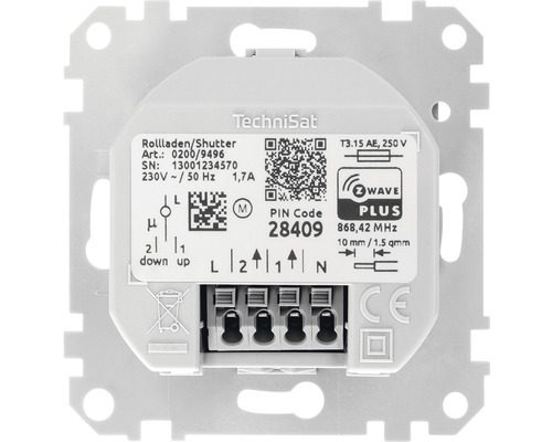 TechniSat rolluikschakelaar met repeaterfunctie compatibel met Merten System M - Compatibel met SMART HOME van hornbach
