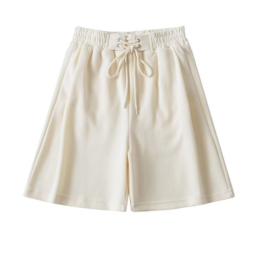 Osion - Hoge taille effen wijde joggingbroek