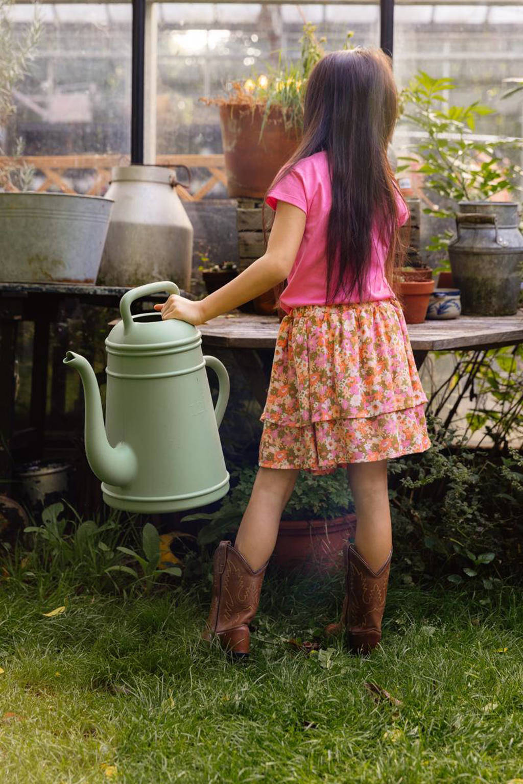 Quapi gebloemde rok BREGJE roze