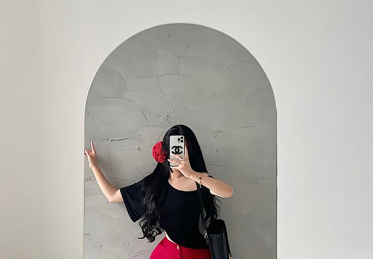 RainGirl - Shorts met hoge taille en heupvulling
