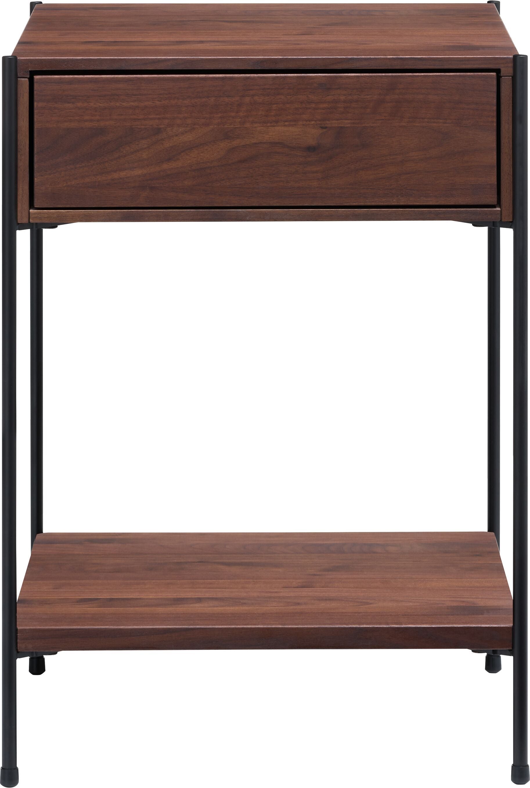 MALA Nachttisch - Nussbaum / B: 40.0 cm x T: 40.0 cm x H: 59.0 cm