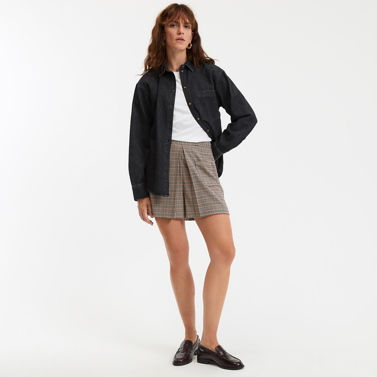 COLEÇÕES LA REDOUTE<br>Camisa jeans de puro algodão, Assinatura MARLÈNE