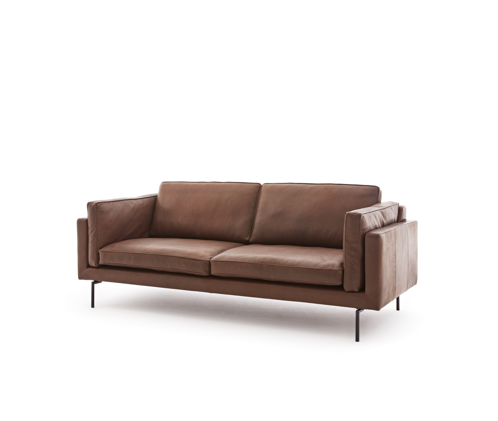 Loods 5 Design 3-zitsbank Stark 3-zits, 215 cm | C Sauvage Chocolate | Zwart met knik