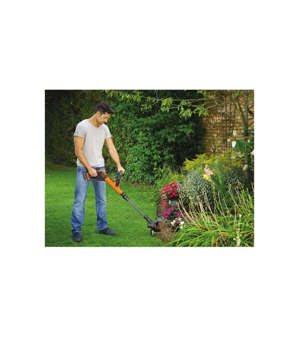 Black & decker coupe-bordures sans fil stc1820epc lithium 18 v - 28cm